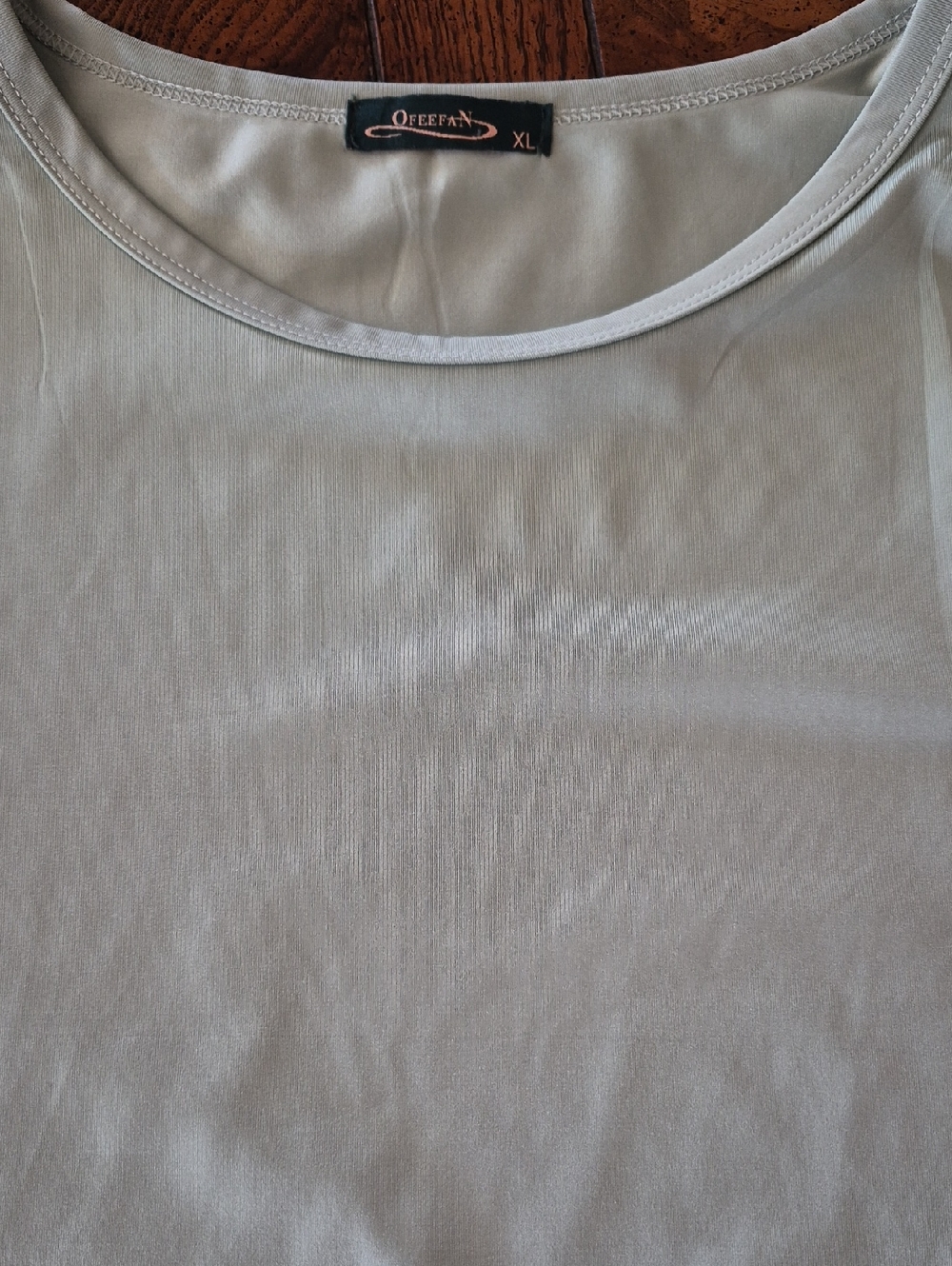 Ofeefan Light Sage Scoop Neck Top